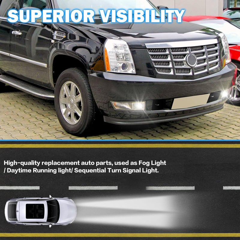 BOXLIGHT LED&DRL Fog Lights for 2007-2015 Chevy Silverado Suburban Avalanche/Tahoe/GMC Sierra 1500 2500HD 3500HD/ 2010-2014 Yukon/ 2007-2008 Cadillac Escalade, Front Bumper Driving Fog Lamps with Clear Lens - Image 2